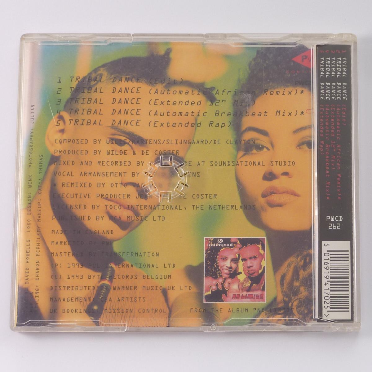 2 Unlimited Tribal Dance CD Single