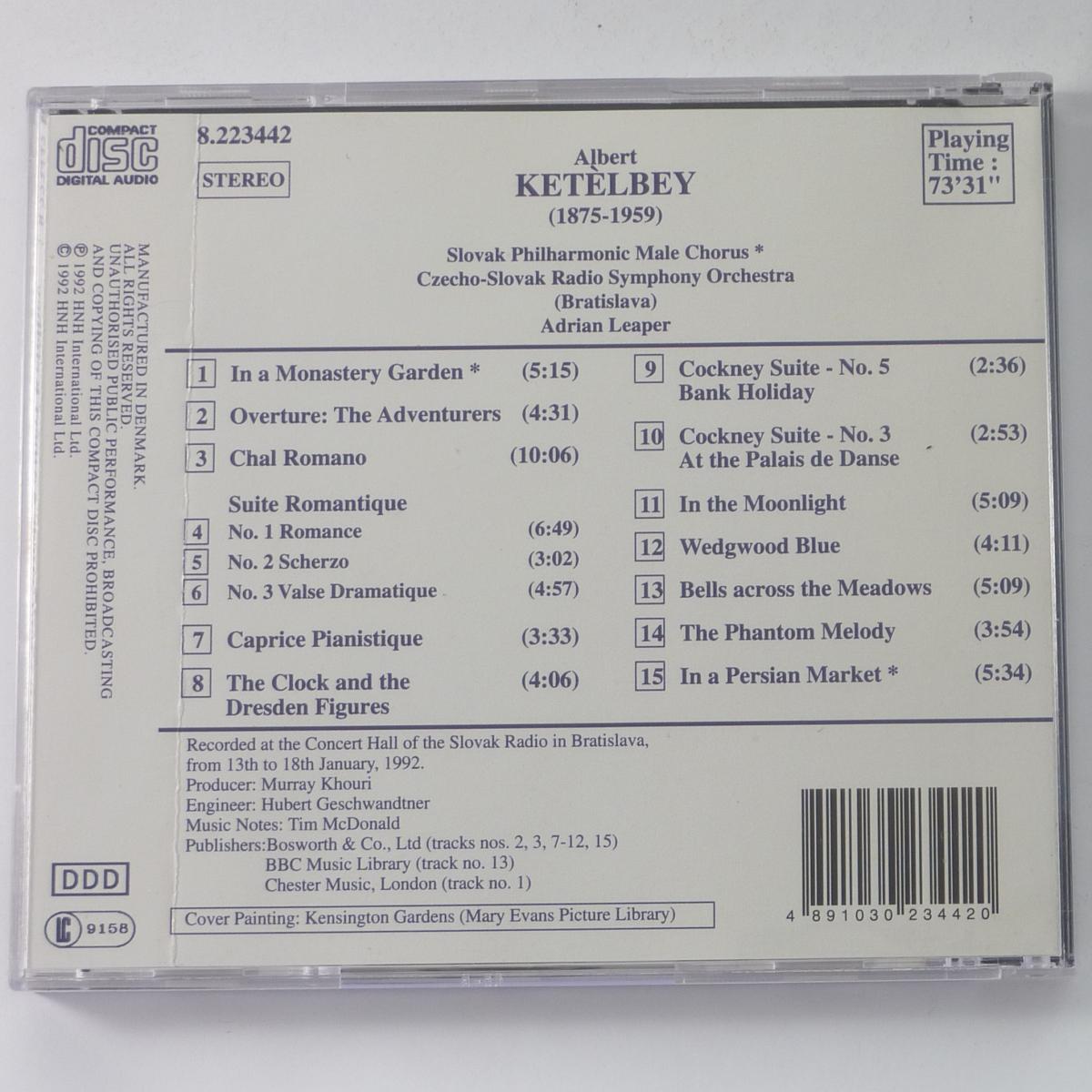 Albert W. Ketelbey, Slovak Philharmonic Male Chorus, Czecho-Slovak Radio Symphony Orchestra (Bratislava)*, Adrian Leaper British Light Music - Albert Ketèlbey CD Album