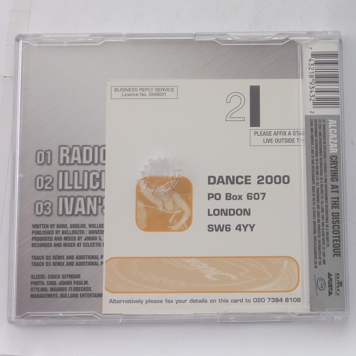 Alcazar Crying At The Discoteque CD Single Stereo