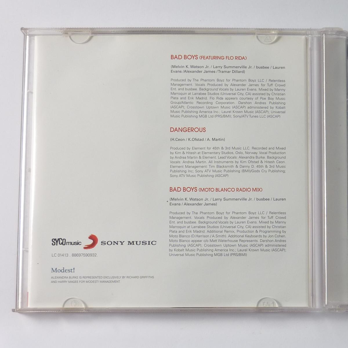 Alexandra Burke Featuring Flo Rida Bad Boys CD Single Poster-sleeve