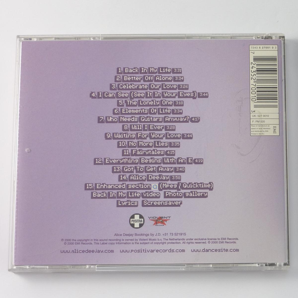 Alice Deejay Who Needs Guitars Anyway? CD Album Enhanced