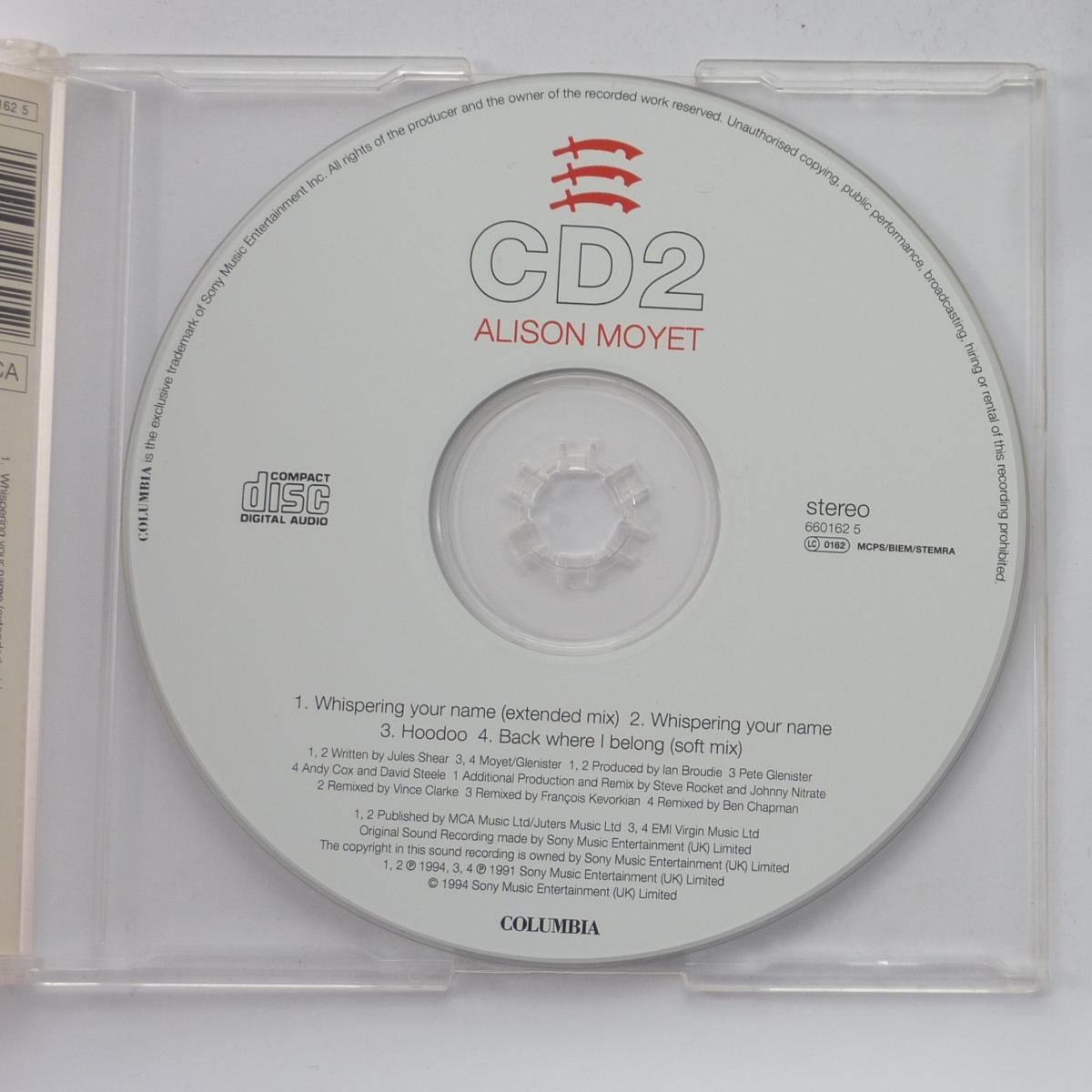 Alison Moyet Whispering Your Name CD Single CD2