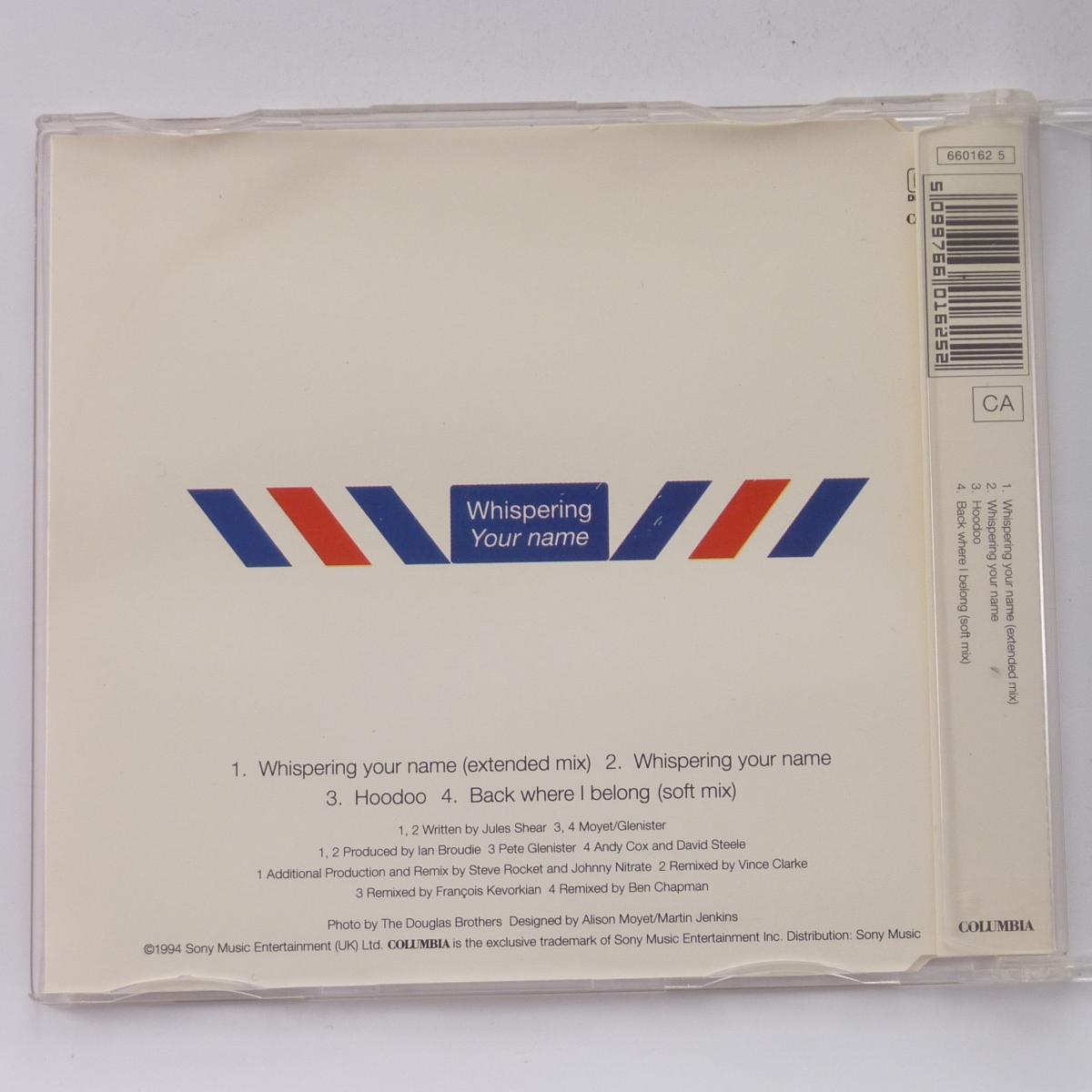 Alison Moyet Whispering Your Name CD Single CD2