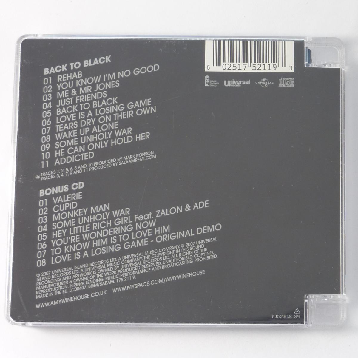 Amy Winehouse Back To Black 2 × CD Album Deluxe Edition Reissue Super Jewel Box