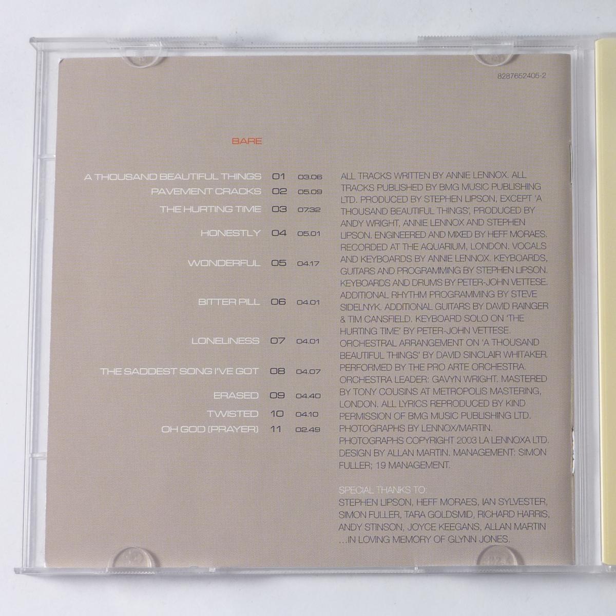 Annie Lennox Bare CD Album Copy Protected DVD DVD-Video PAL All Media Limited Edition