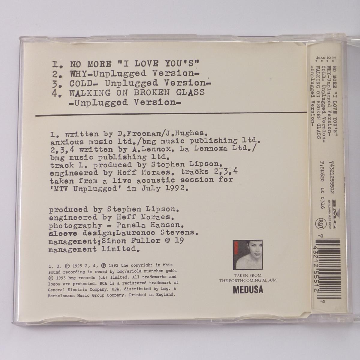 Annie Lennox No More “I Love Youʼsˮ CD Single CD2