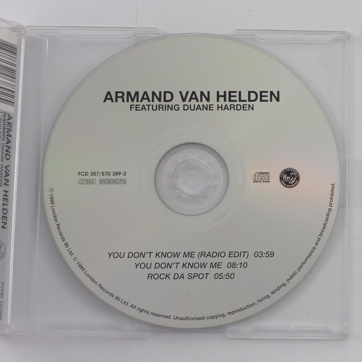 Armand Van Helden Featuring Duane Harden You Don't Know Me CD Single Stereo