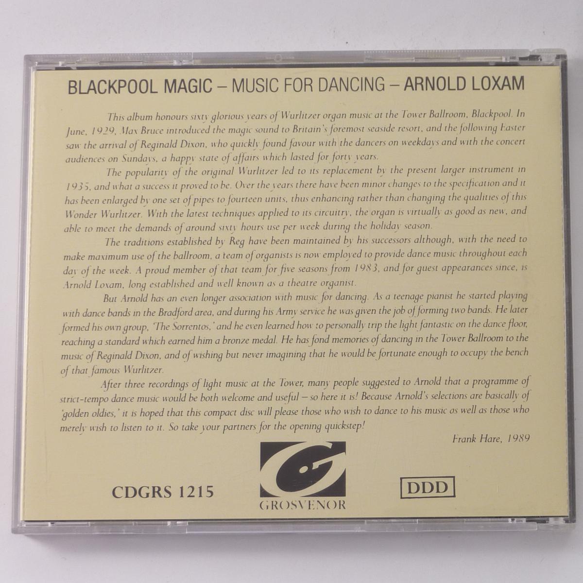 Arnold Loxam Blackpool Magic. Music For Dancing CD Album