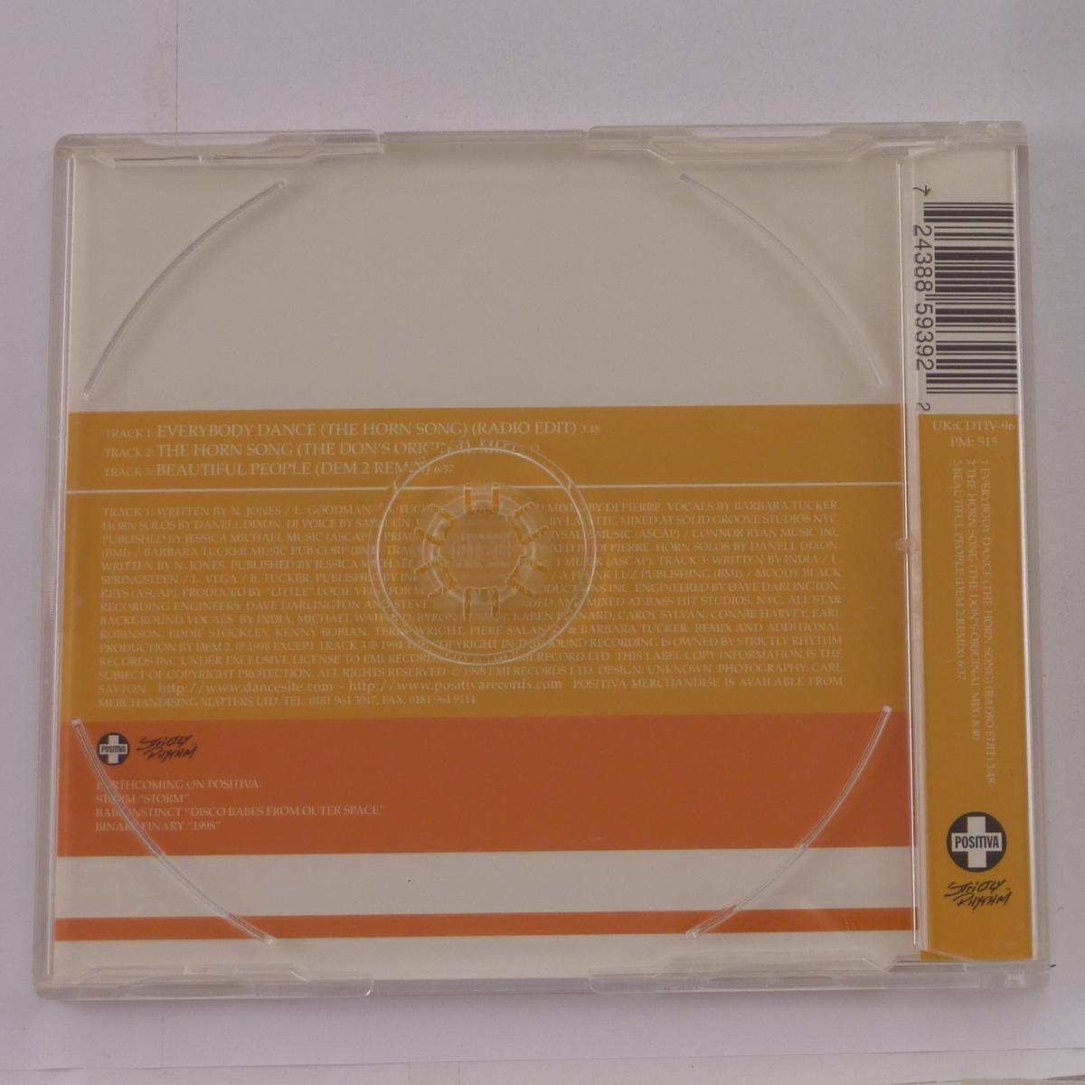 Barbara Tucker Everybody Dance (The Horn Song) CD Single