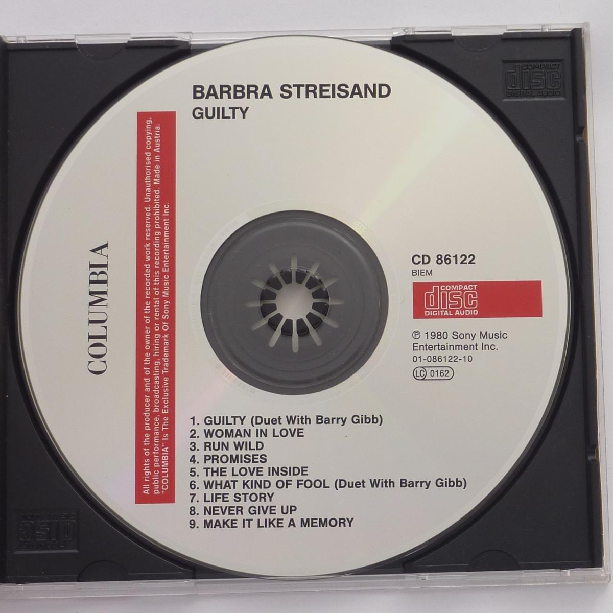 Barbra Streisand Guilty CD Album Reissue