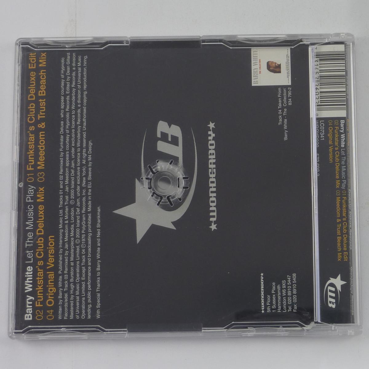 Barry White Let The Music Play (Funkstar Deluxe Remixes) CD Single