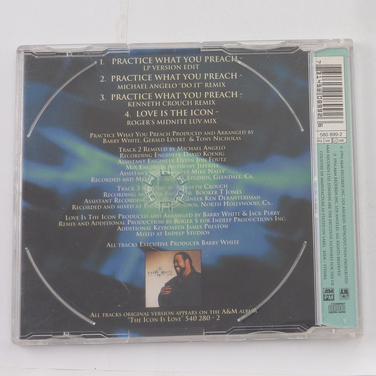 Barry White Practice What You Preach / Love Is The Icon CD Single