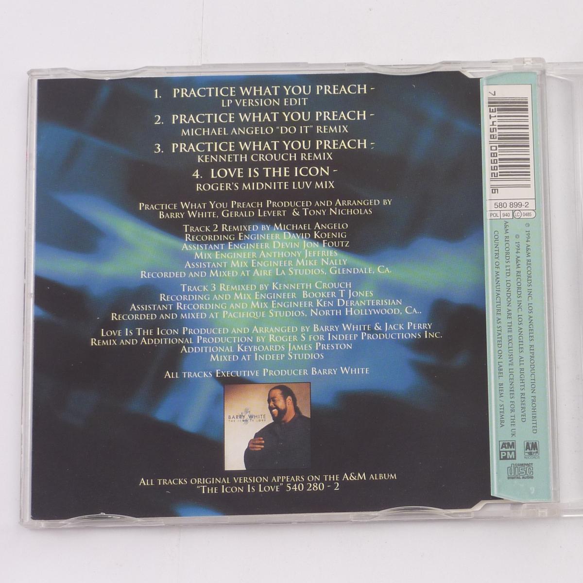 Barry White Practice What You Preach / Love Is The Icon CD Single