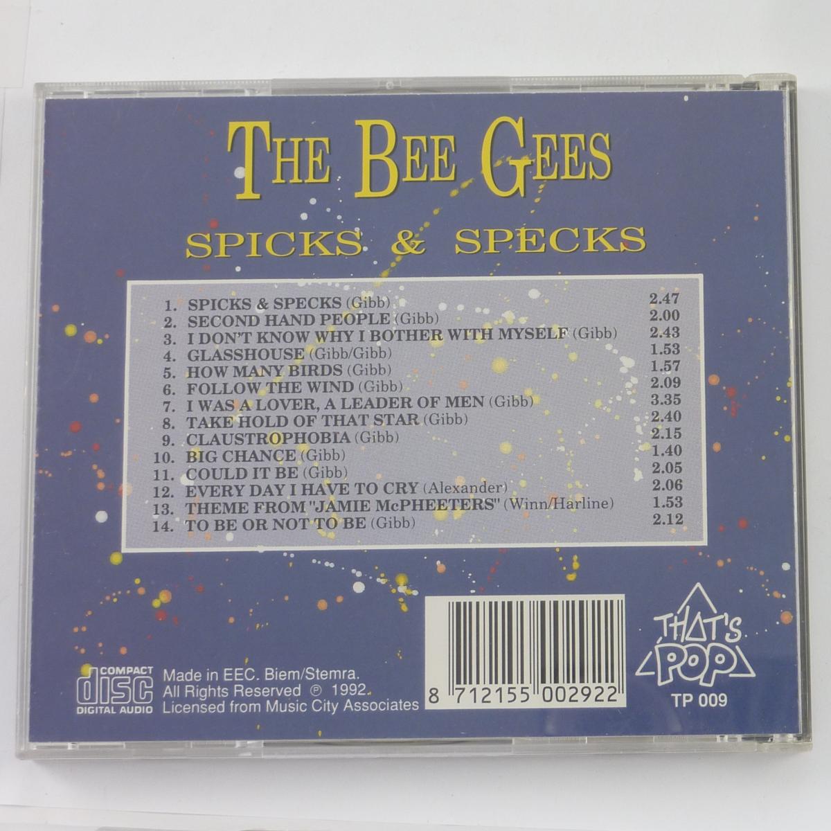 Bee Gees Spicks & Specks CD Album Compilation