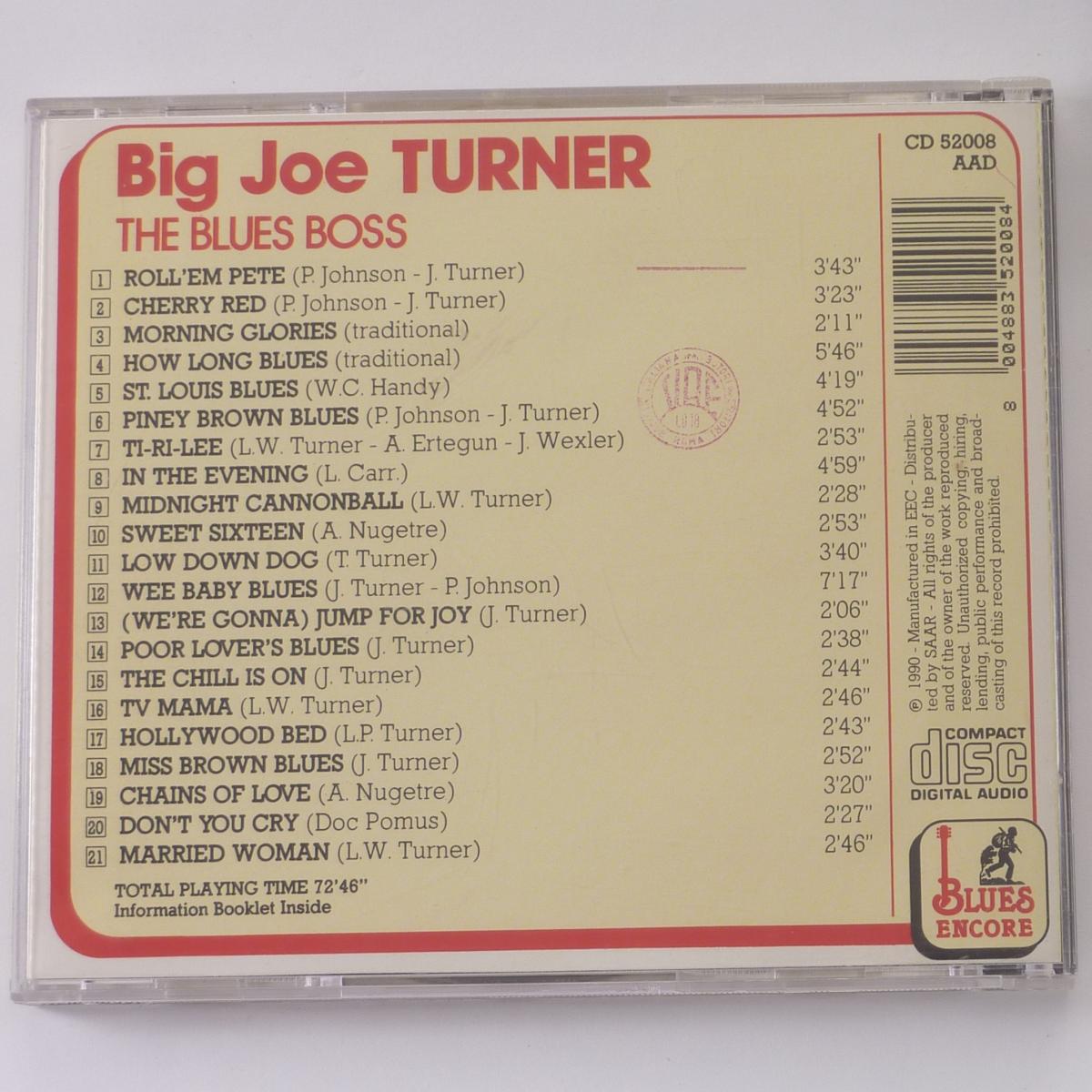 Big Joe Turner The Blues Boss CD Compilation