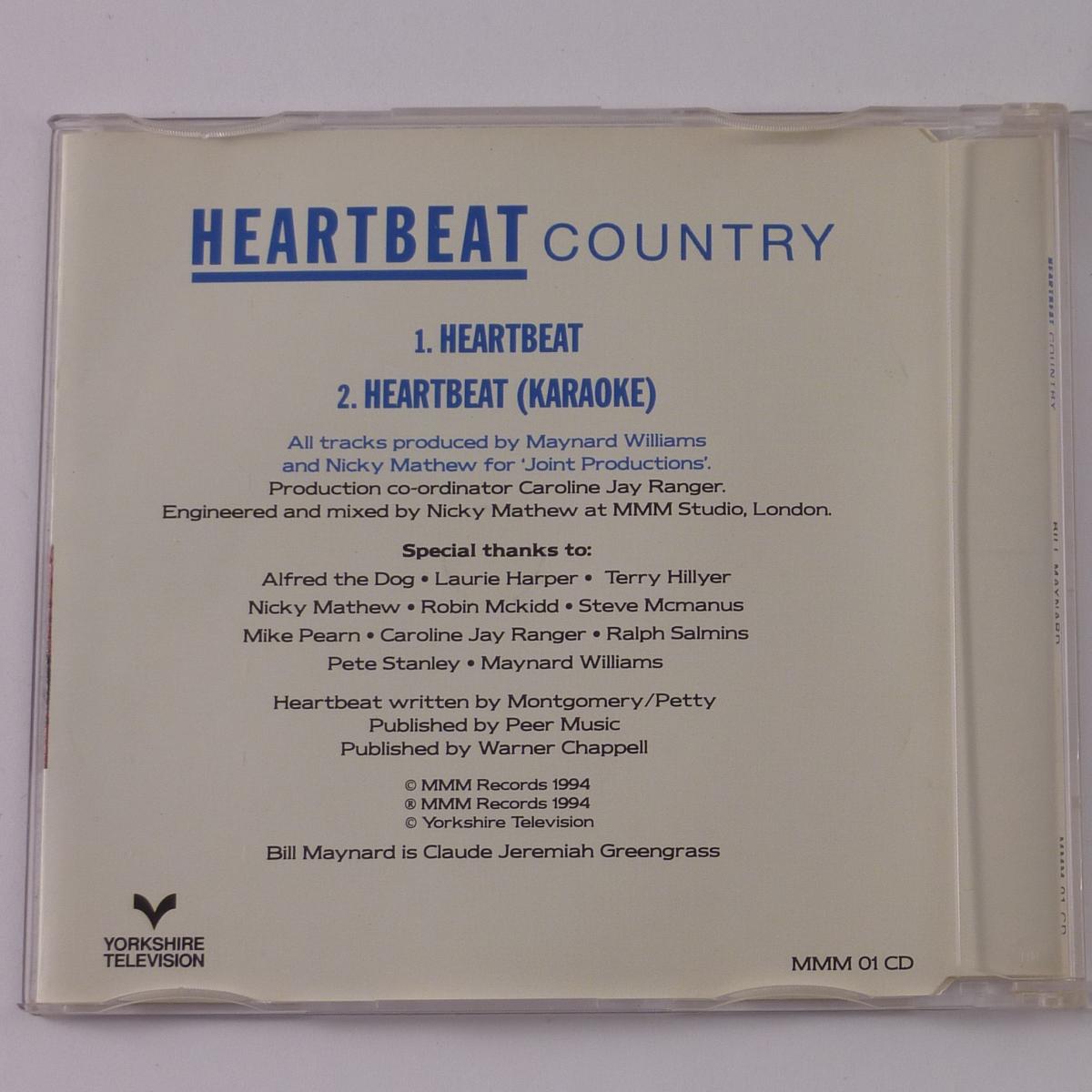 Bill Maynard is Claude Jeremiah Greengrass Heartbeat Country CD Single Promo