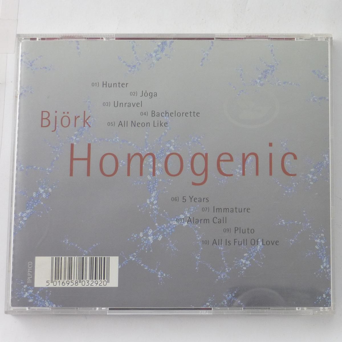 Björk Homogenic CD Album