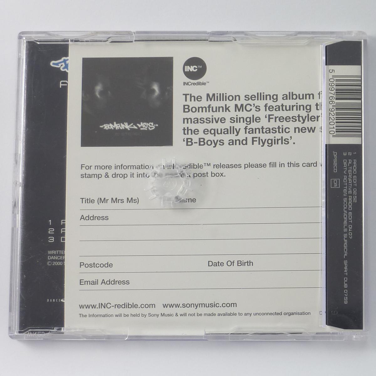 Bomfunk MC's Freestyler CD Single