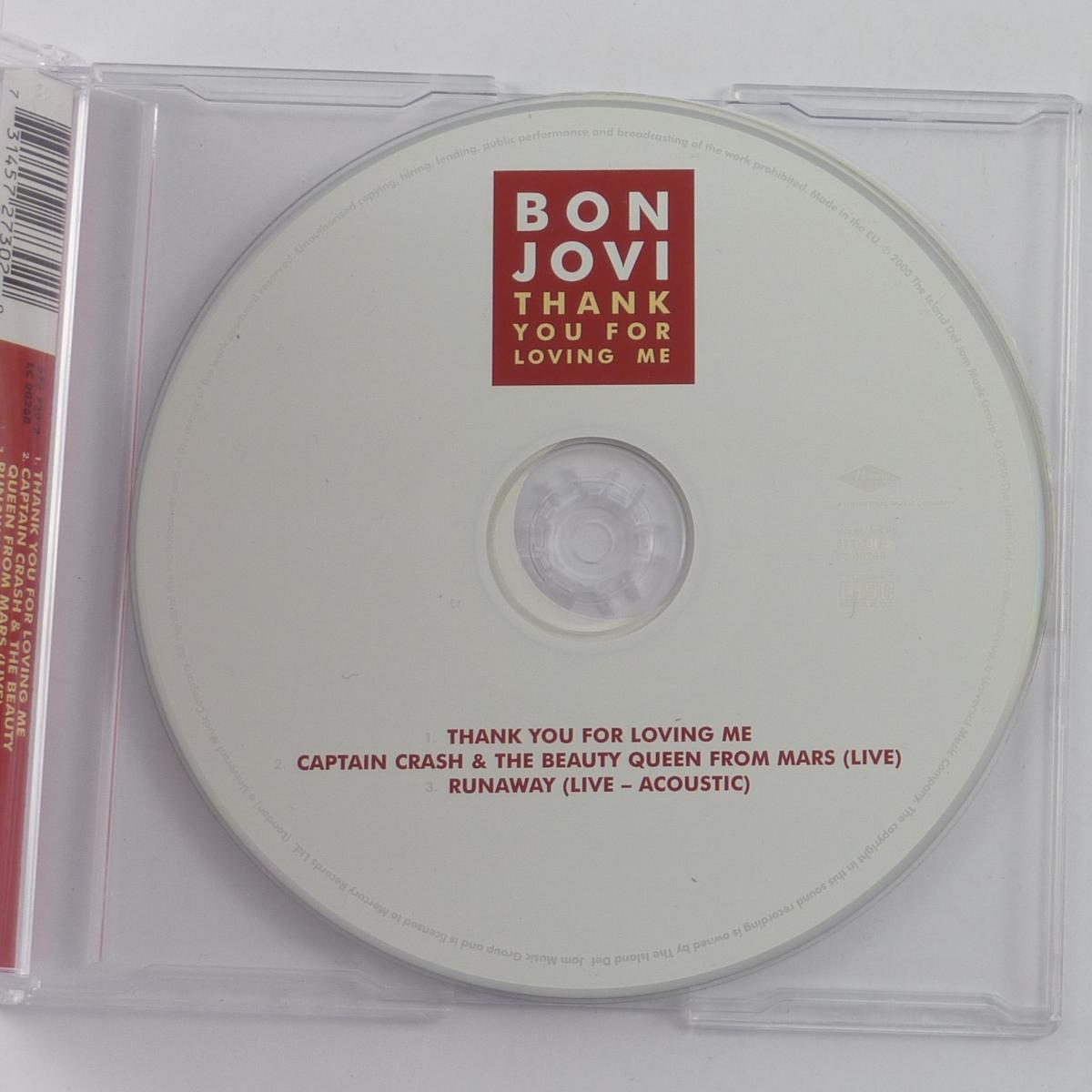 Bon Jovi Thank You For Loving Me CD Single