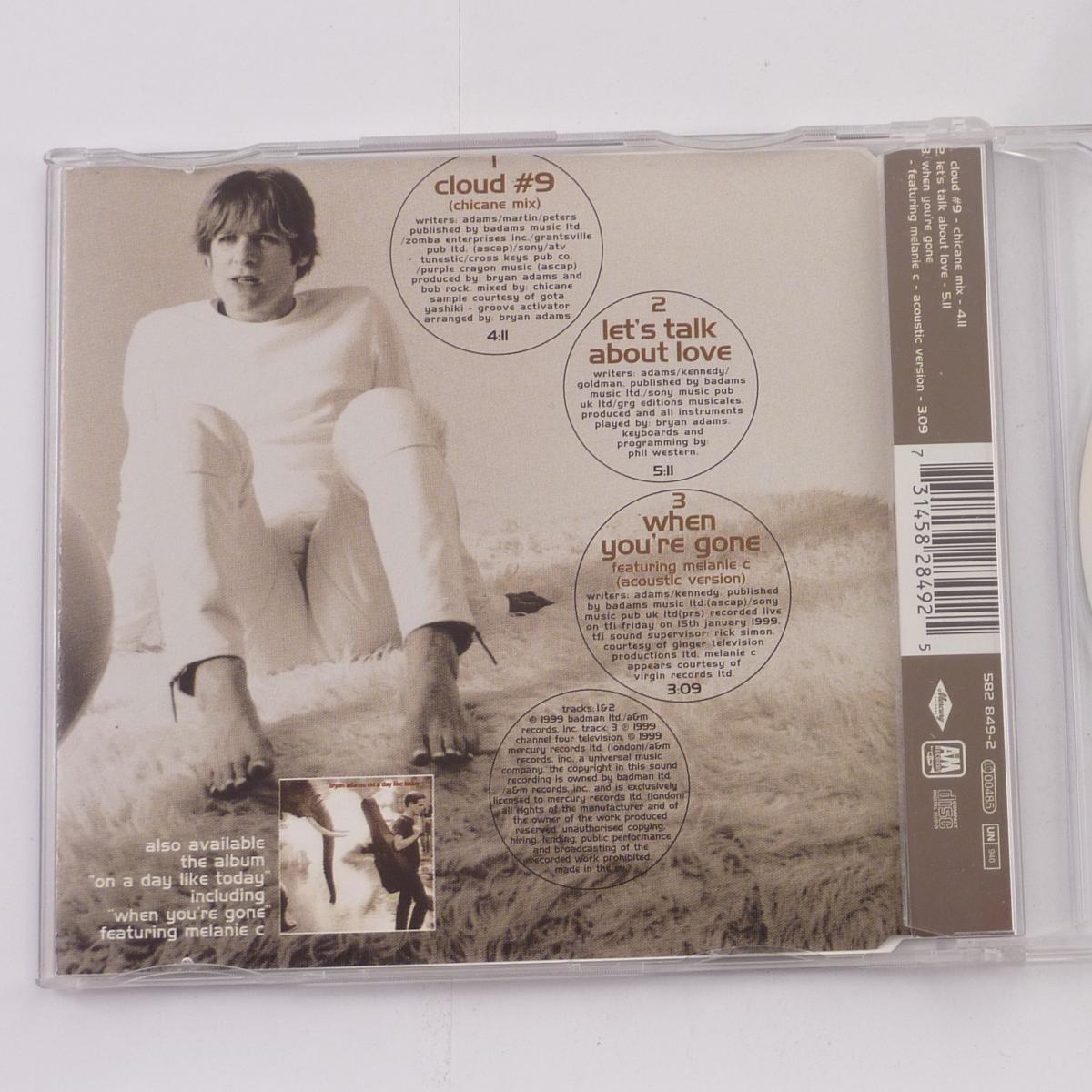 Bryan Adams Cloud #9 CD Single CD1