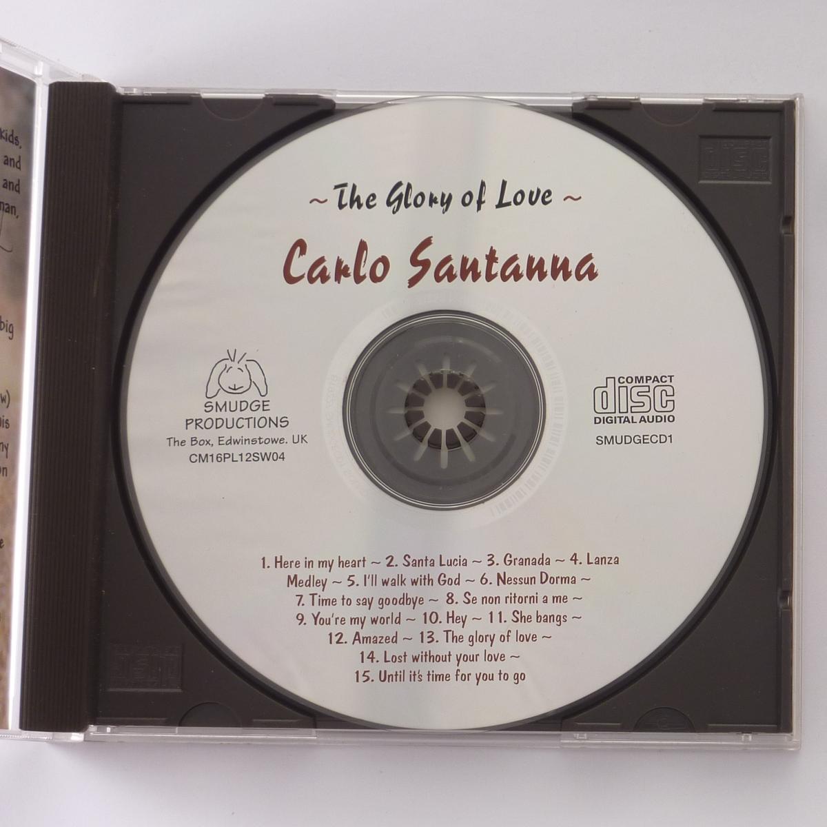 Carlo Santanna The Glory Of Love CD Album Autograph