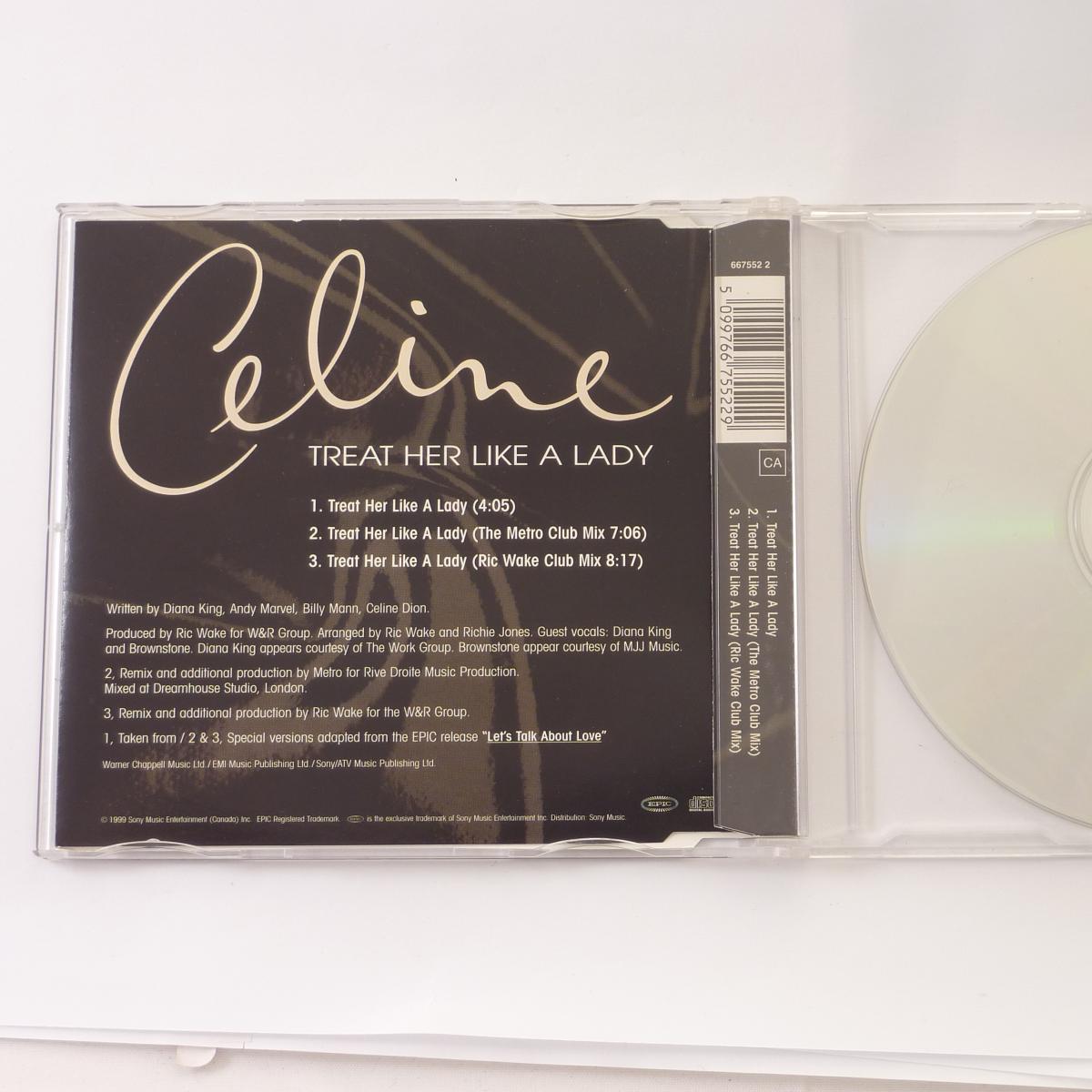 Celine Dion Treat Her Like A Lady CD Single