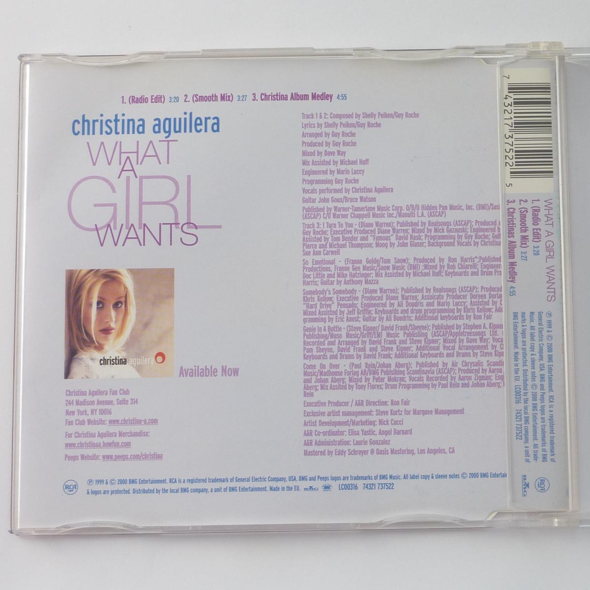 Christina Aguilera What A Girl Wants CD Single CD1