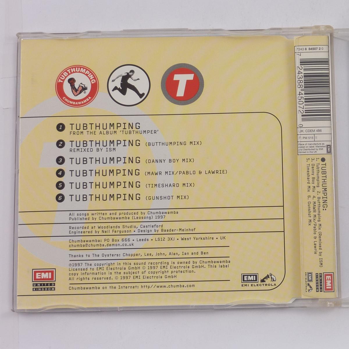 Chumbawamba Tubthumping CD Single Stereo
