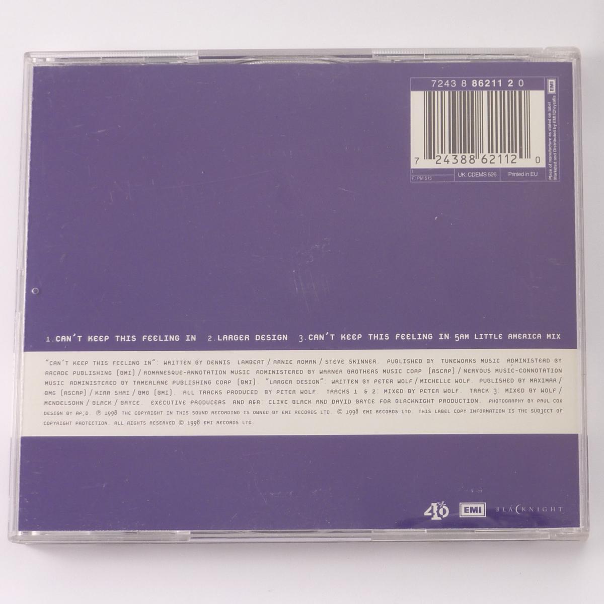 Cliff Richard Can't Keep This Feeling In CD Single Limited Edition CD1