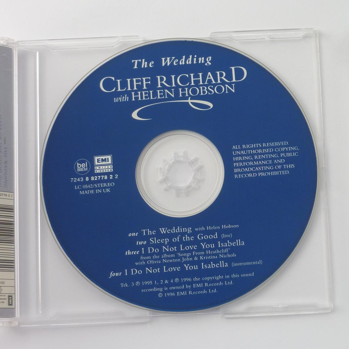 Cliff Richard Duet With Helen Hobson The Wedding CD Single