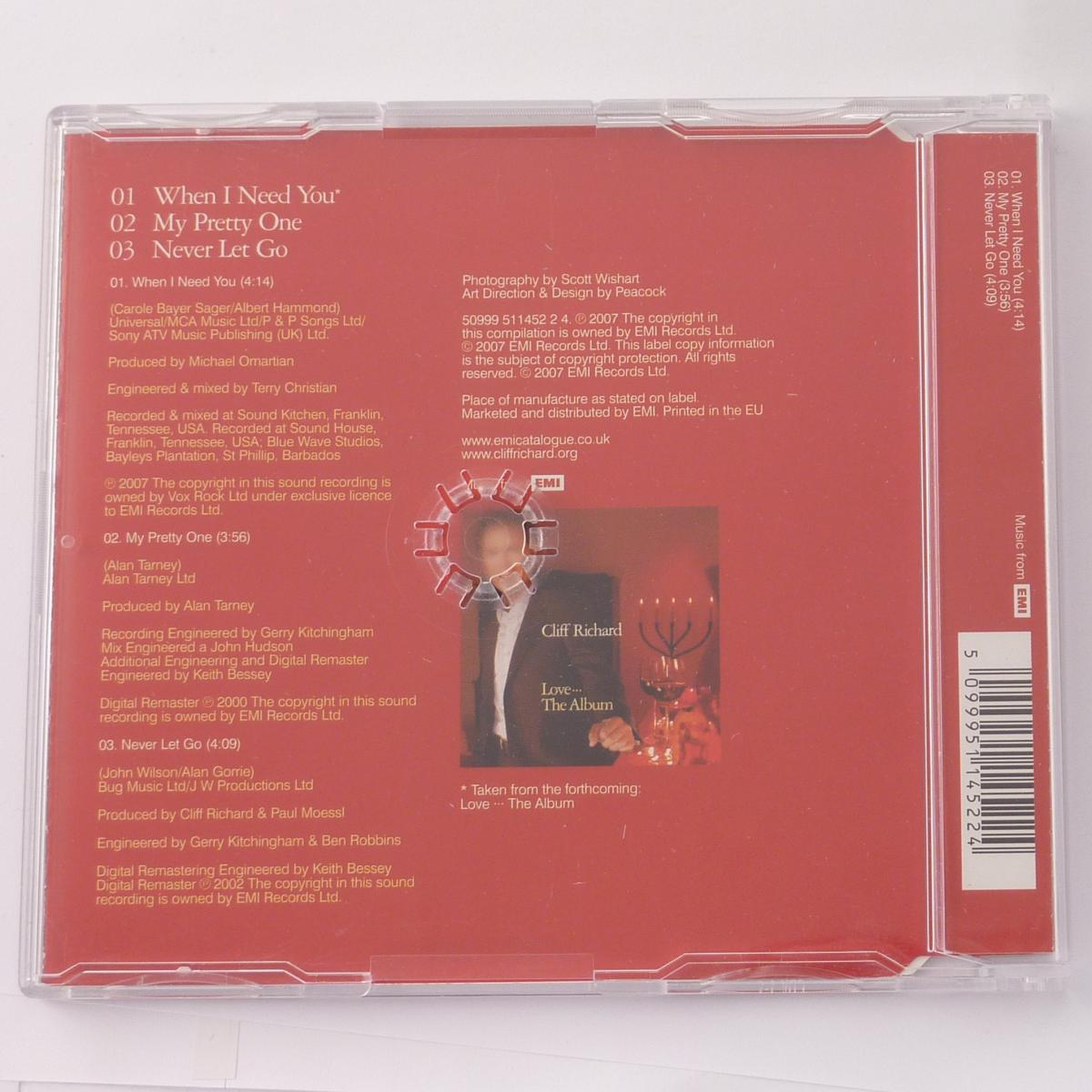 Cliff Richard When I Need You CD Maxi-Single