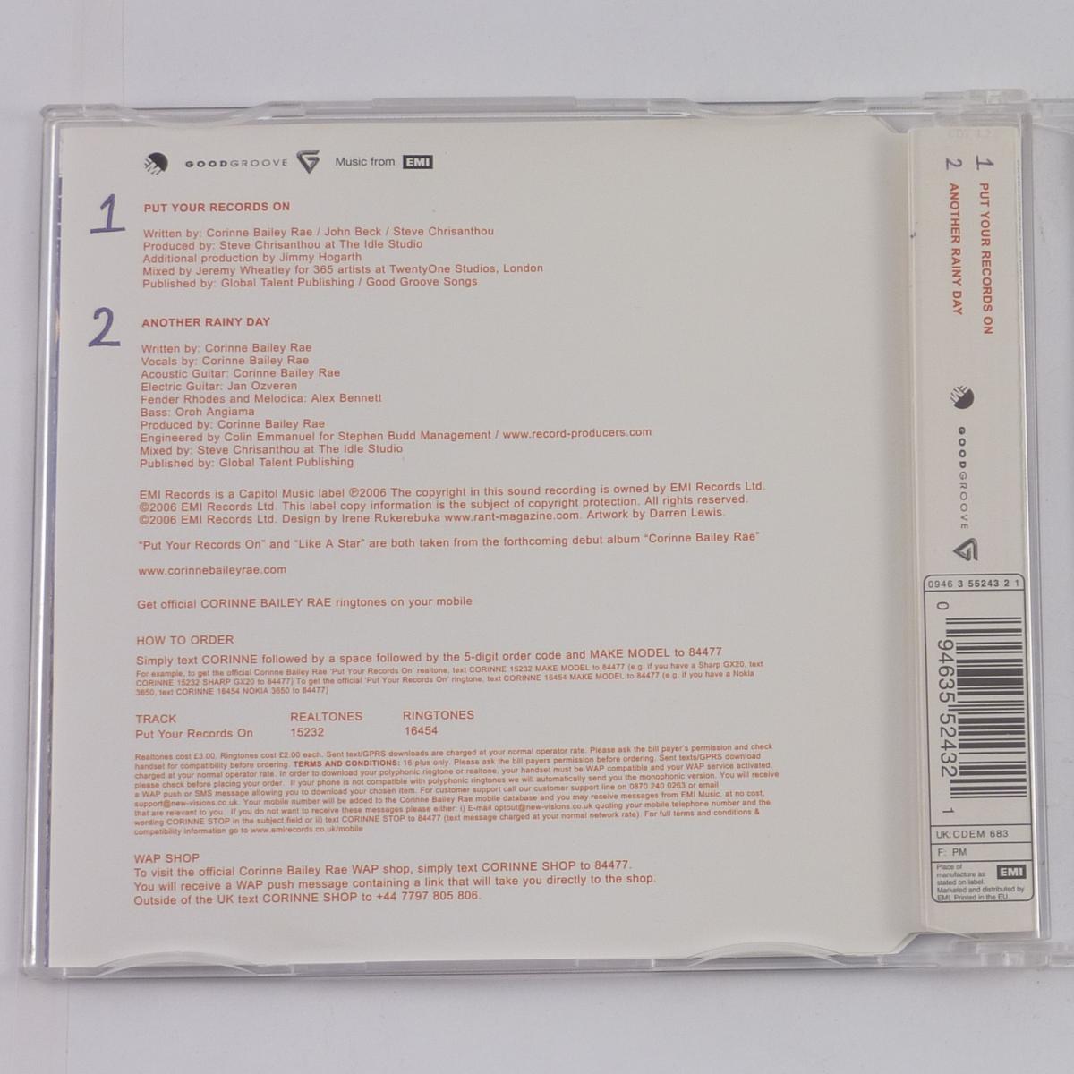 Corinne Bailey Rae Put Your Records On CD Single