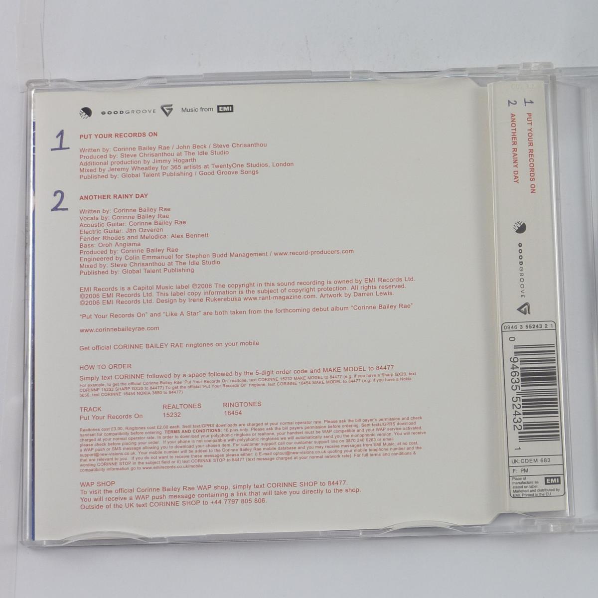 Corinne Bailey Rae Put Your Records On CD Single