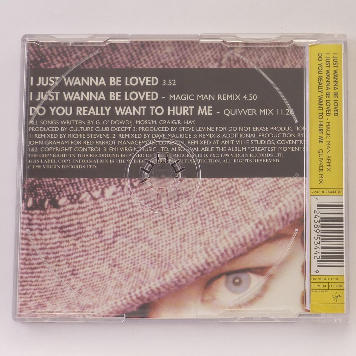 Culture Club I Just Wanna Be Loved CD Single