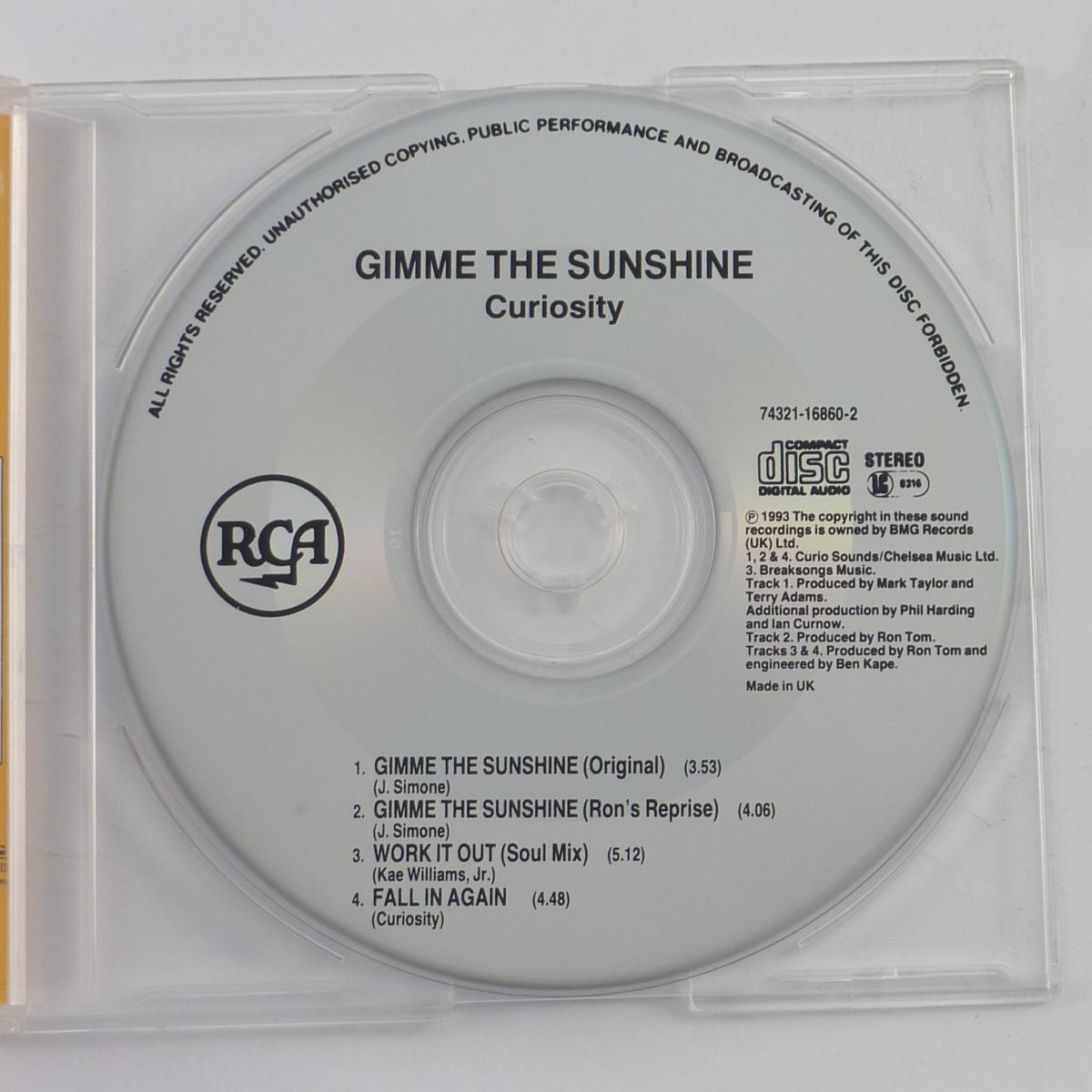 Curiosity Gimme The Sunshine CD Maxi-Single