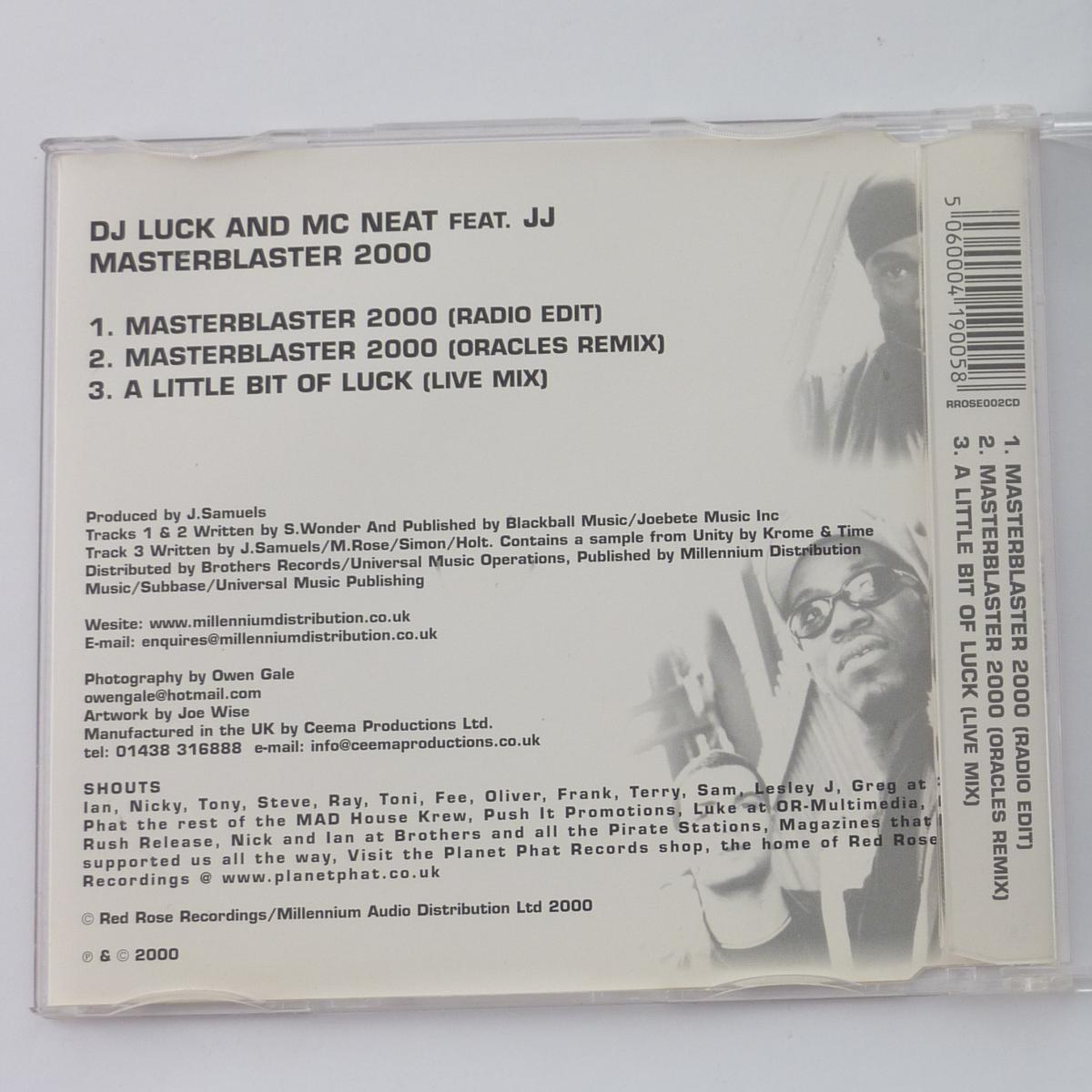 DJ Luck And MC Neat* Feat. JJ (5) Masterblaster 2000 CD Single