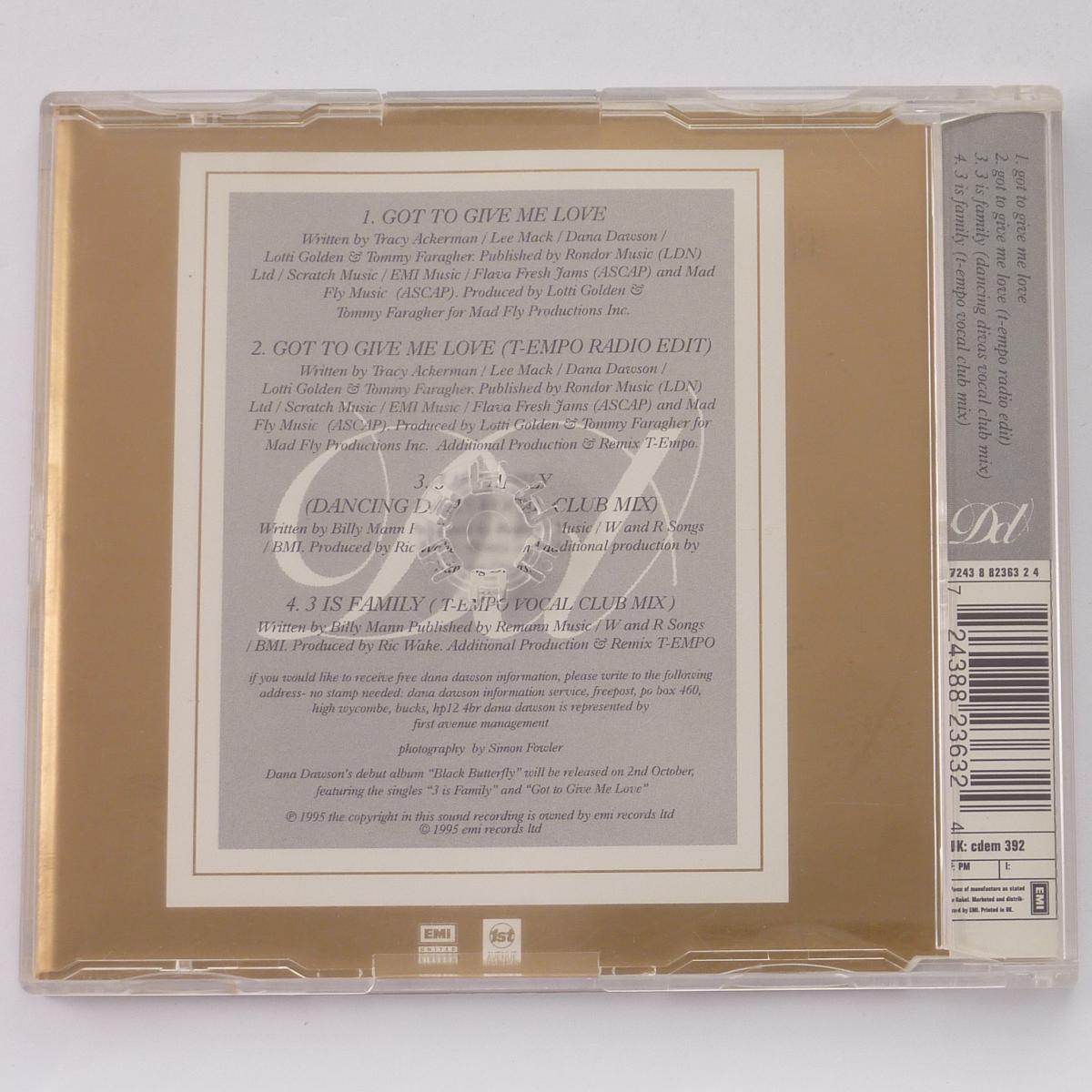 Dana Dawson Got To Give Me Love CD Single