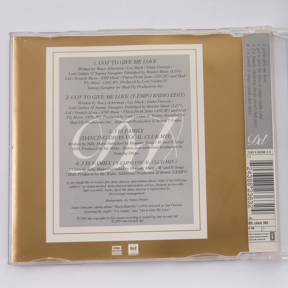 Dana Dawson Got To Give Me Love CD Single