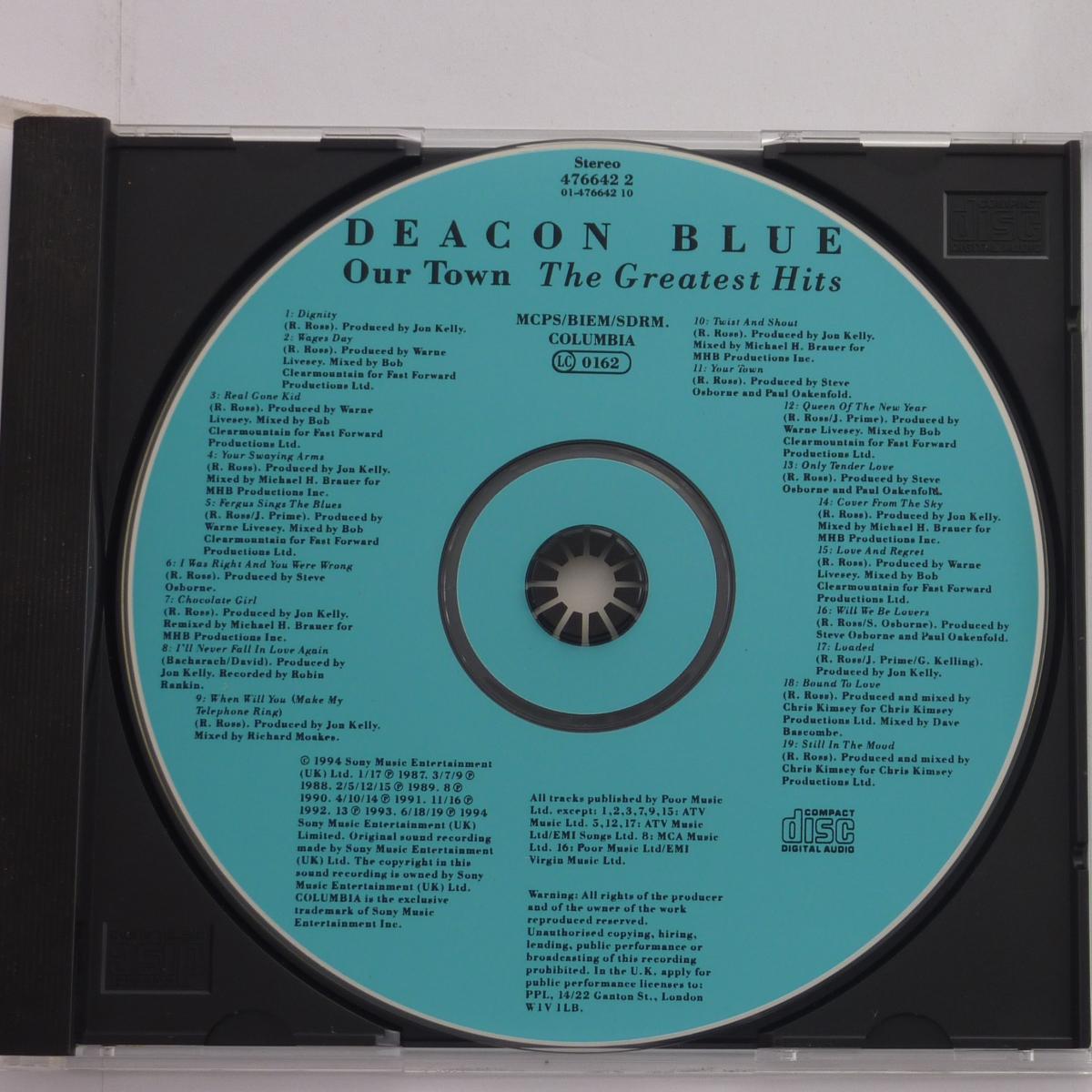 Deacon Blue Our Town - The Greatest Hits CD Compilation