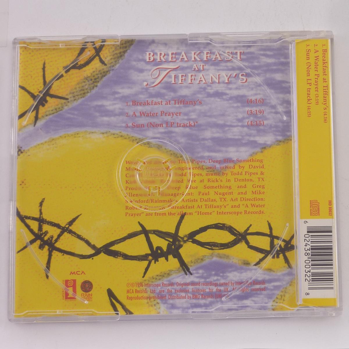 Deep Blue Something Breakfast At Tiffany's CD Single Stereo