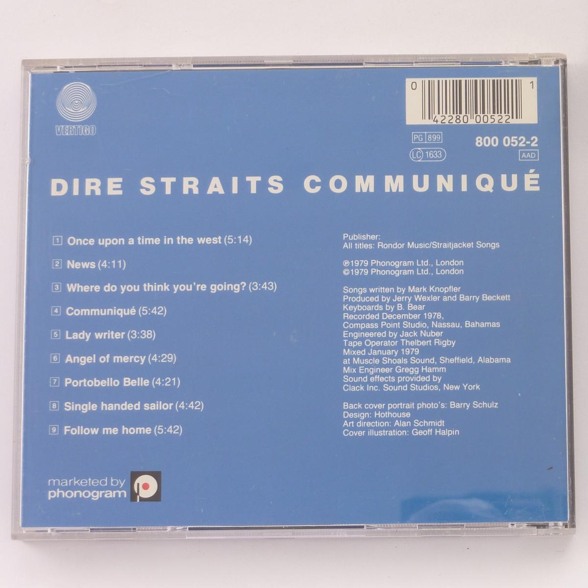 Dire Straits Communiqué CD Album Reissue