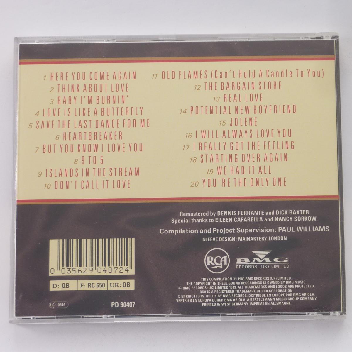 Dolly Parton Greatest Hits CD Compilation Remastered
