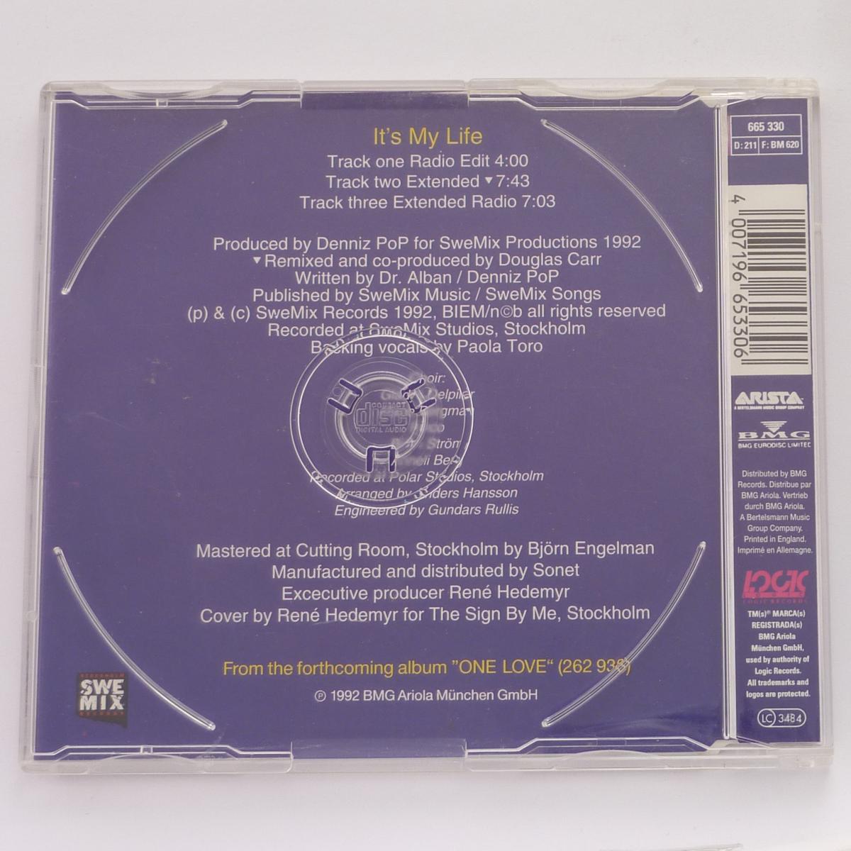 Dr. Alban It's My Life CD Single Stereo