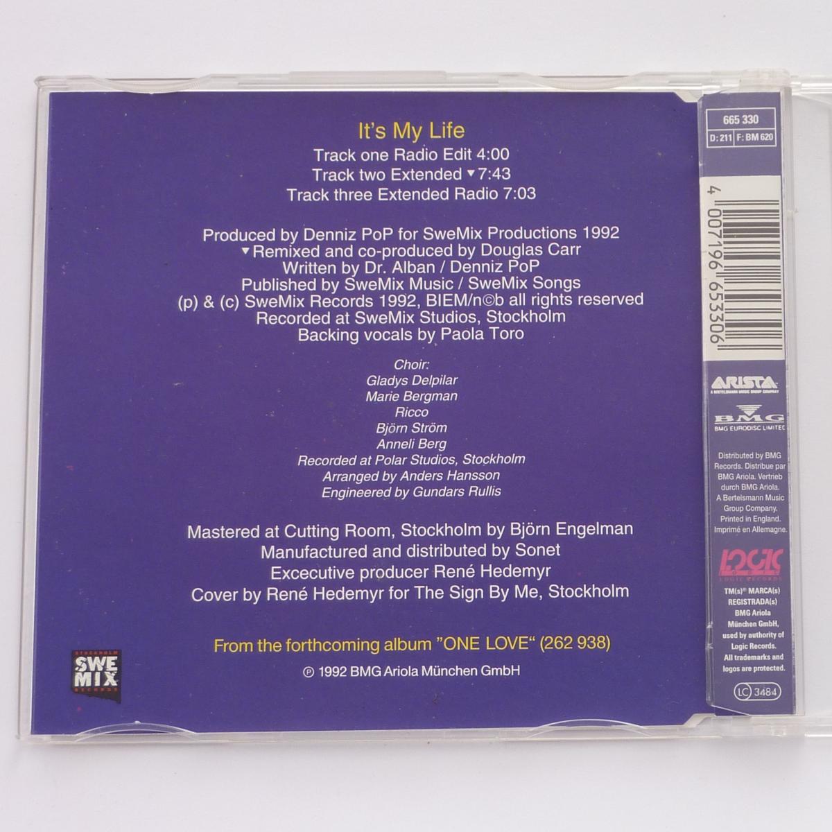 Dr. Alban It's My Life CD Single Stereo