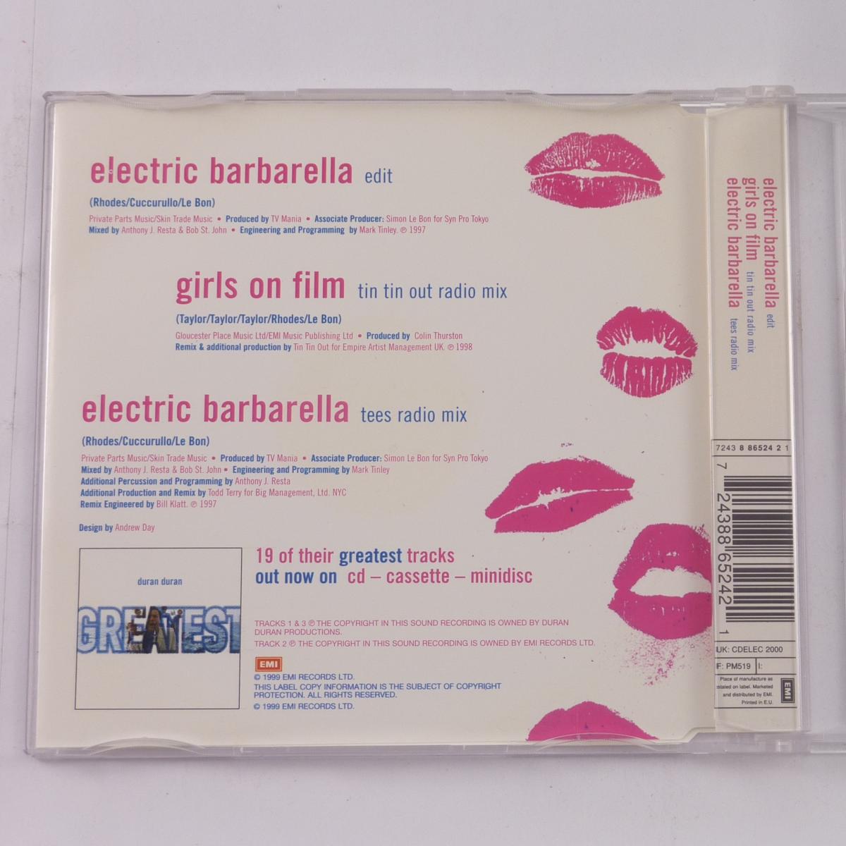 Duran Duran Electric Barbarella CD Single