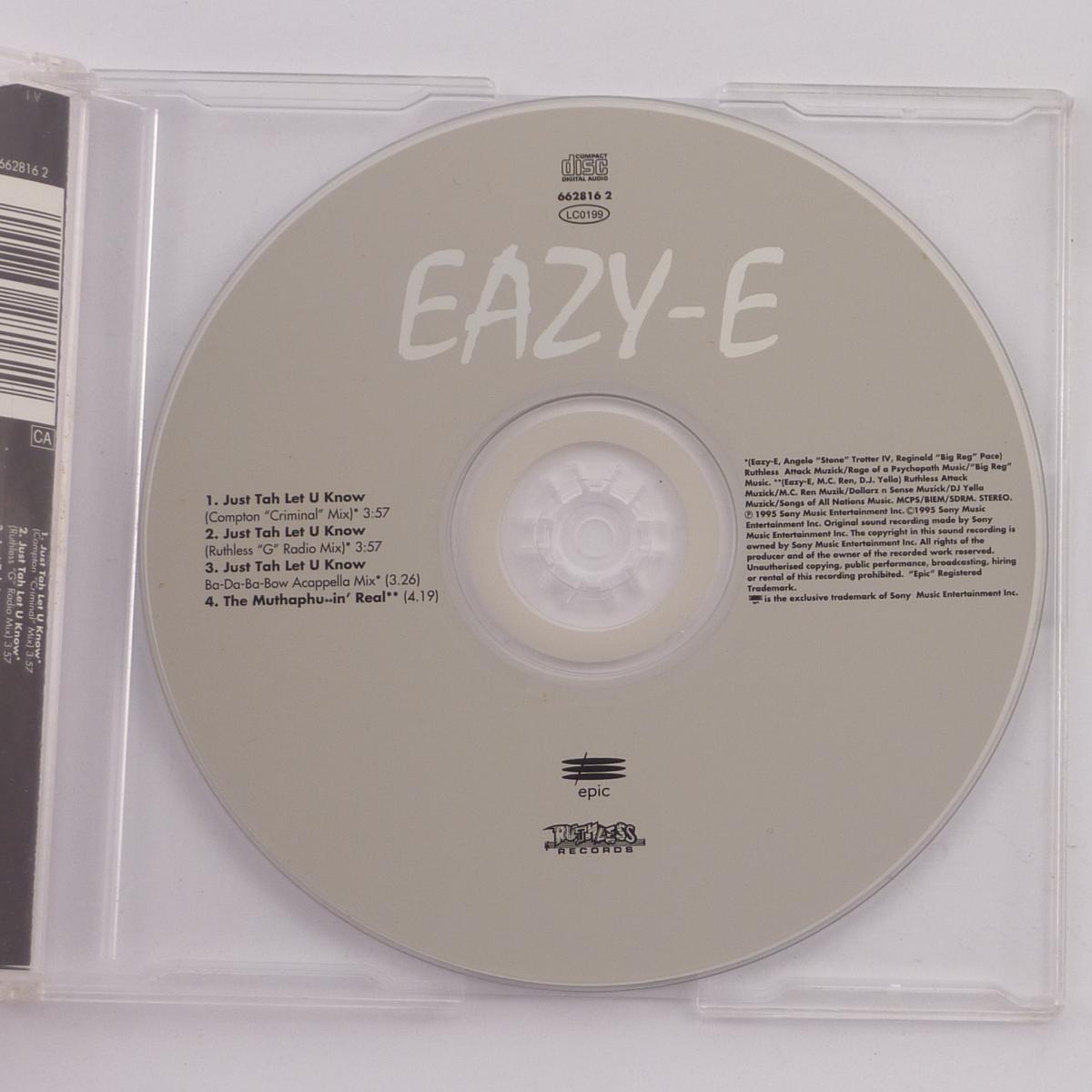 Eazy-E Just Tah Let U Know CD Maxi-Single