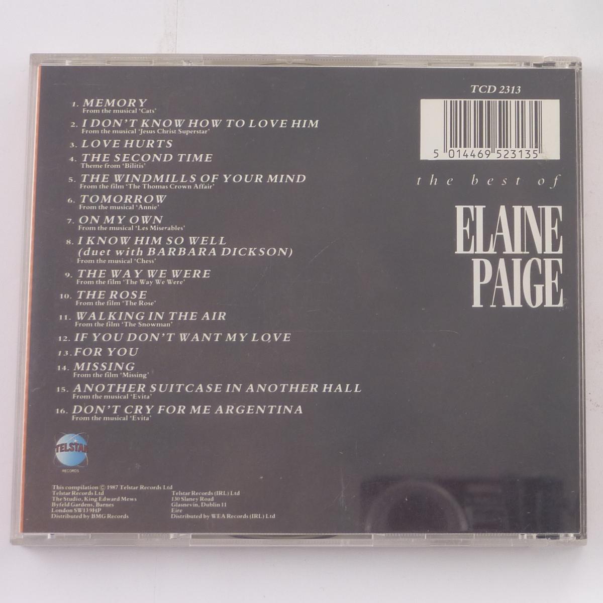 Elaine Paige The Best Of Elaine Paige - Memories CD Compilation