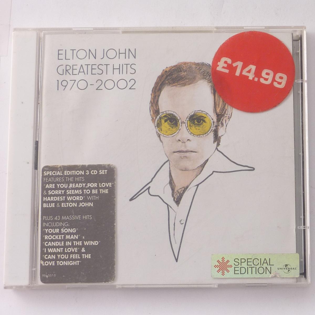 Elton John Greatest Hits 1970-2002 3 × CD Compilation Remastered Special Edition