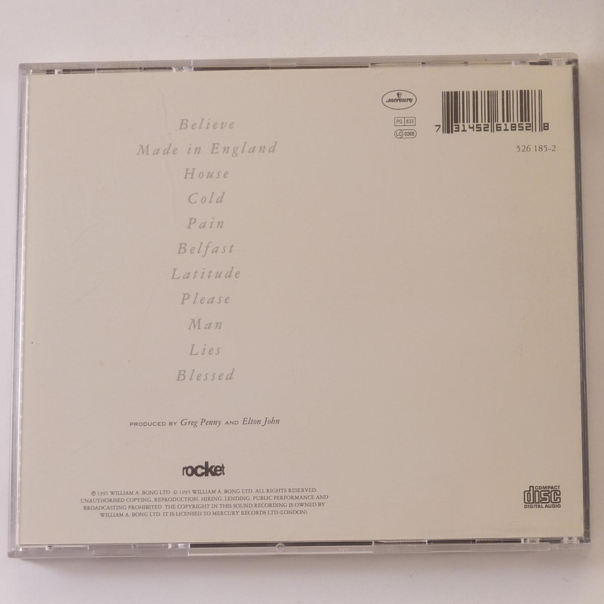 Elton John Made In England CD Album