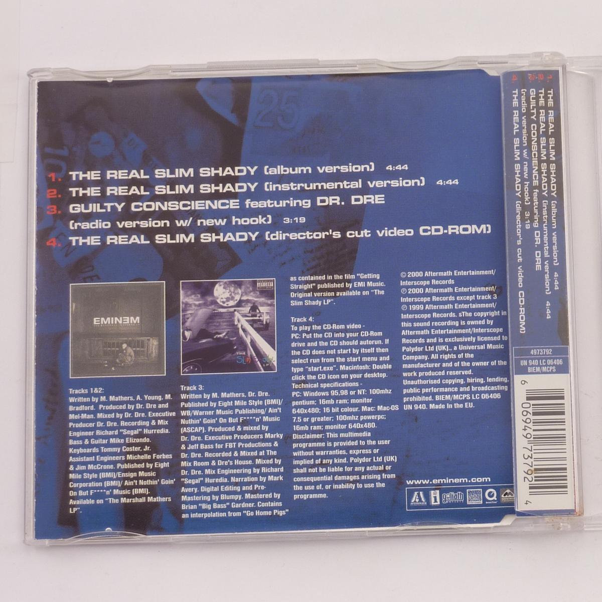 Eminem The Real Slim Shady CD Single Enhanced
